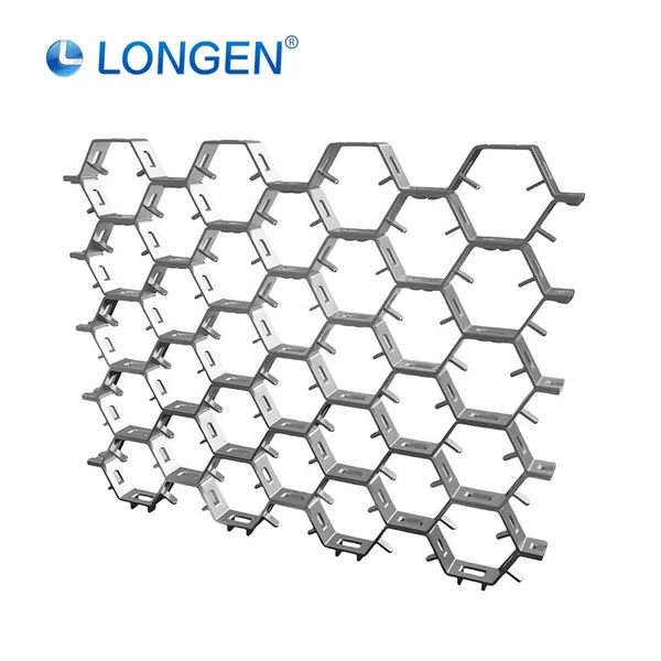 Hexsteel Protruding Lances Honeycombed Hex Mesh Inner Buckle Lock Riveting Anchors Perforated for Hot Floors Cutting Welding photo-3