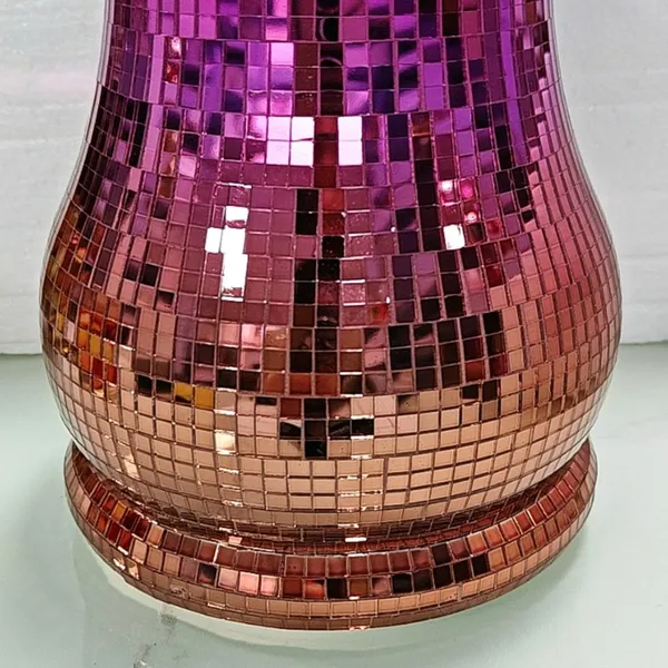 Mosaic Vase Glass Vessel Jar Glass Candle Holder Glass Jar photo-3