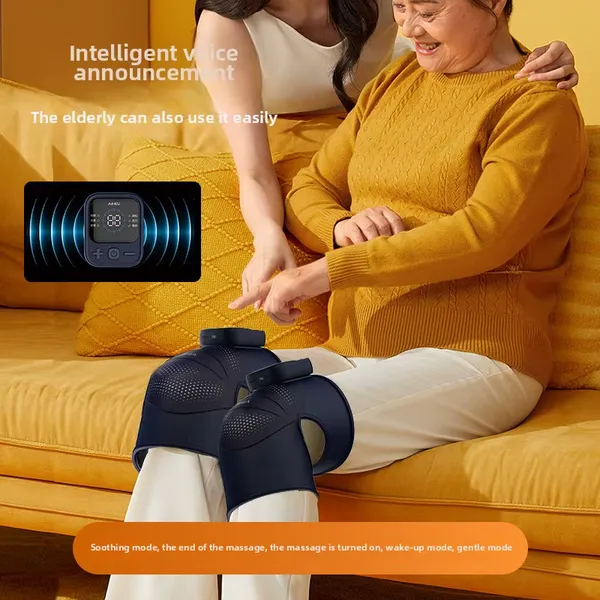 Wholesale Intelligent Knee Massager Manufacturer | 5000mAh Battery & Silver Ion Fabric photo-2