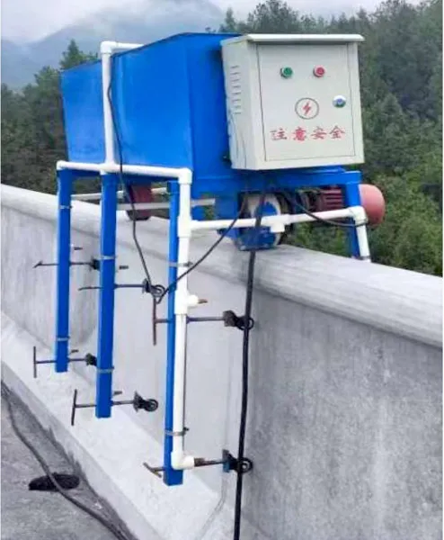 Automatic Sprinkler Curing Trolley for Bridge Guardrail Concrete