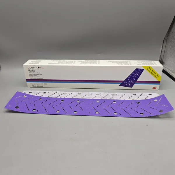 3M 737U Hookit Cubitron II Purple Clean Sanding Sheet Roll 70mmX9.9m Ceramic Hook & Loop Backing Snading Paper 3m 320 photo-4