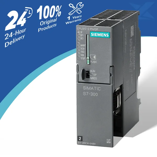 Siemens 100% Genuine New 6ES7317-2EK14-0AB0 SIMATIC S7-300 CPU 317-2 PN/DP PLC Control Module Central Processing Unit