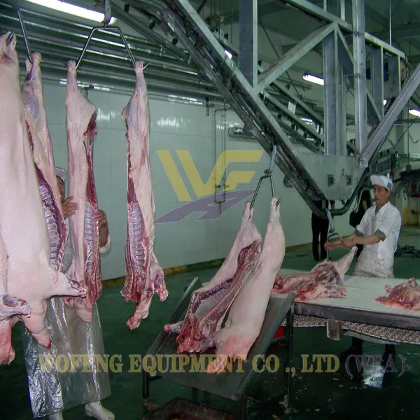 USDA Full Pig Slaughterhouse Line Machinery Swine Abattoir Machine Hog Butcher Equipment Pork Processing Plant Conveyor photo-3