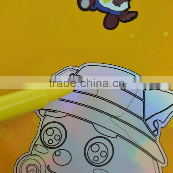 Kids Children Cartoon Dazzle Colour Color Diy Paste Laser Sticker photo-4