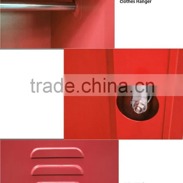Home Furniture Deep Color Metal Bedroom Lockers Of One Door photo-2