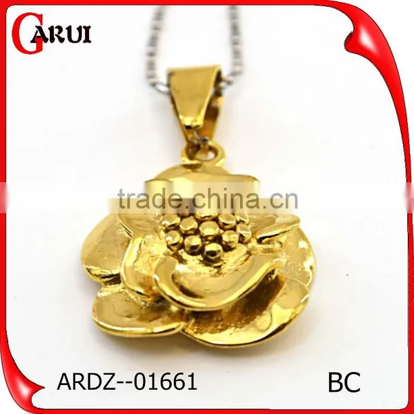 316l Stainless Steel Jewelry Casting Stainless Steel Flower Pendant