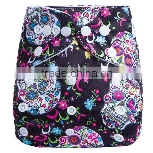 Snaps Closure Cloth Newborn Baby Diapers Machine Washable Covers photo-4