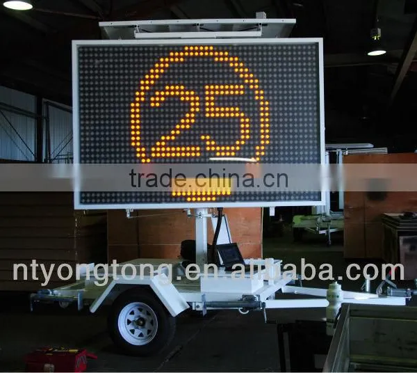 LED Full Matrix Variable Message Signs Trailer for Traffic Control
