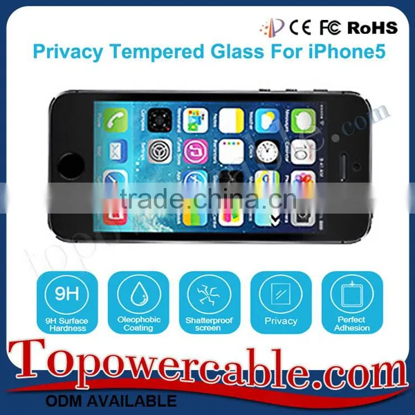 Tempered Glass Anti-Spy Screen Protector For Iphone 5 photo-3