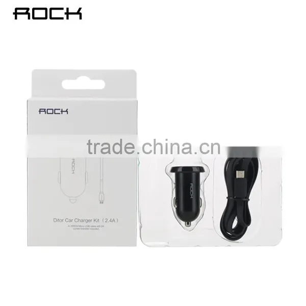 Rock Ditor Series Car Charger Kit for Universal Mobile Phone 2.4A Double Car Charger With One Micro USB Data Cable MT-5571 photo-5