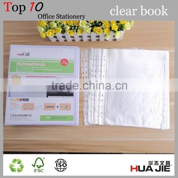 A4 Size White Creative Pvc Clear Book Ring Binder