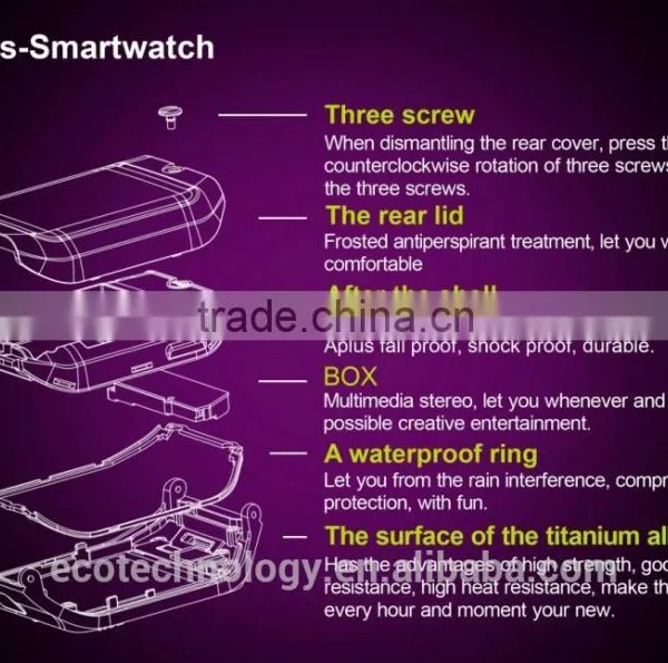 2016 Cheapest Smart Bluetooth Watch GV18 With NFC Camera WristWatch SIM Card Smartwatch for IPhone6 Samsung Android Phone Watch photo-6