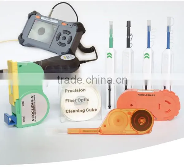 Fiber Optic Connector Cleaning Kit With Sticks, Cassette/Reel/One-click Cleaners