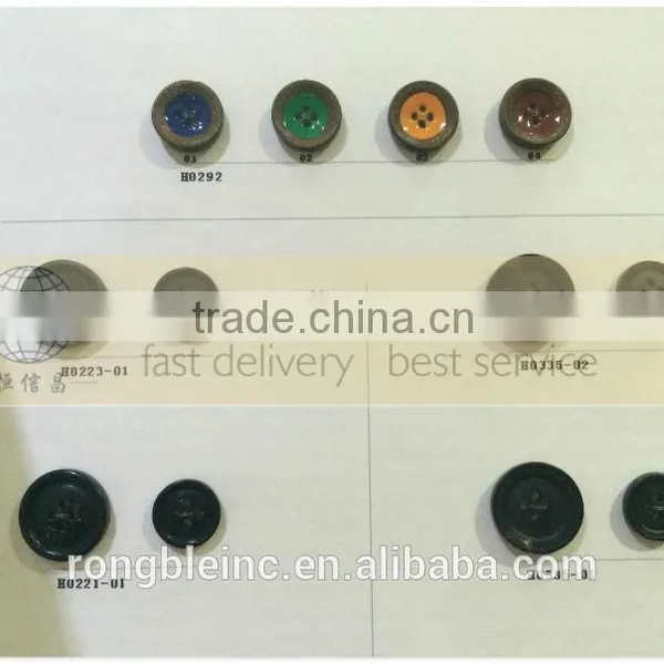 Black Cow Horn Button Blanks for Leather Coat