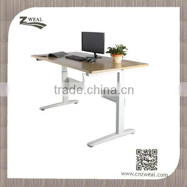 High Quality Manual Height Adjustable Standing Computer Desk photo-2