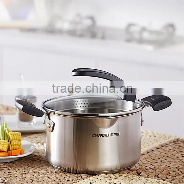 Induction PP Handle Cooking Pots Stainless Steel Stock Pots photo-3