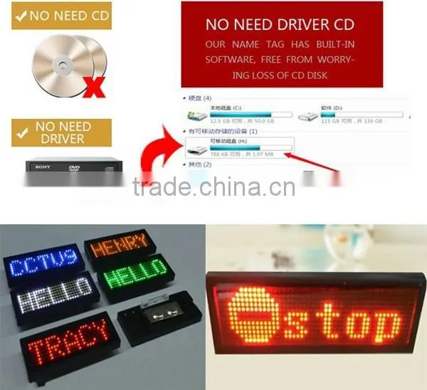 LED Digital Name Tag LED Name Badge photo-3