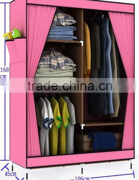 2016 Fashion Portable Colorful Non-woven Fabric Wardrobe photo-2