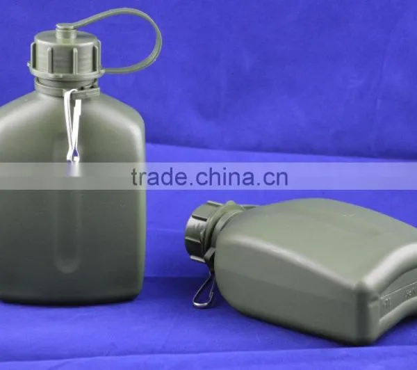 High Quality PE 1000ml/1L Military Water Canteen Made of Plastic Water Canteen Bottle