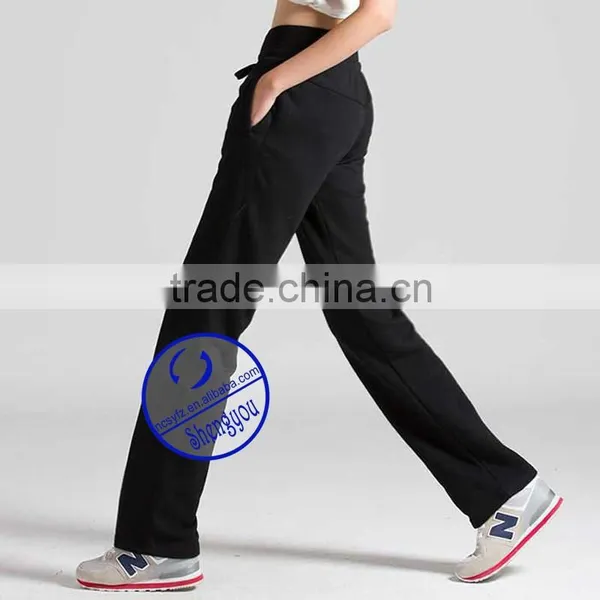 Wholesale Custom 100% Polyester Blank Women Yoga Sweat Pants photo-3
