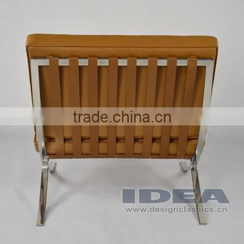 DC2001 Replica Mies Van Der Rohe Barcelona Chair - Light Brown photo-5
