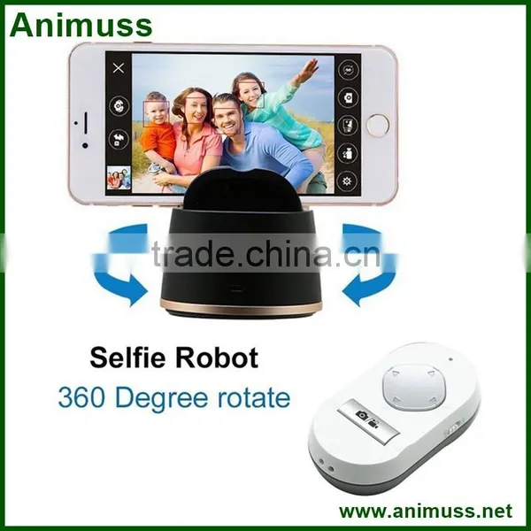 360 Degrees Remote Control Rotation Panorama Shooting Auto Face Tracking Selfie Robot Compatible for Iphone Ios Android photo-2
