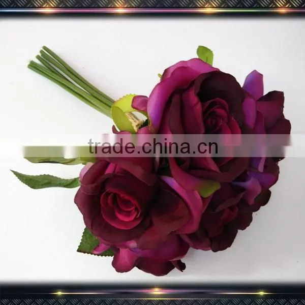 Cheap Wedding Bouquet Artificial Rose Wholesale photo-3