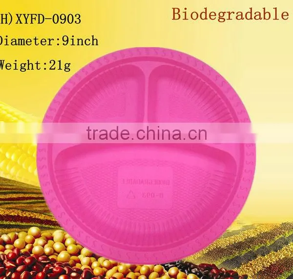 Cornstarch Biodegradable Disposable Dinnerware Plastic Plates