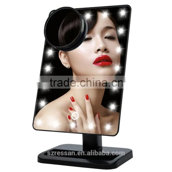 Rectangular LED Lighted Vanity Mirror With 10x Magnification Spot Mirror Magnifying Makeup Mirror,10X Magnification photo-3