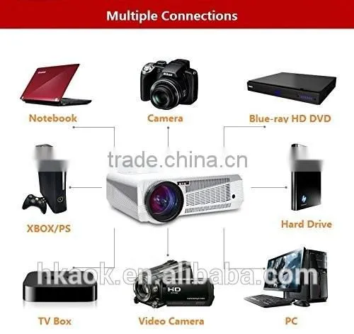 Android 4.2 WiFi Smart 4500Lumens 1080P 3D Full HD LCD Home Theater TV LED Projector Projektor Video Beamer photo-6
