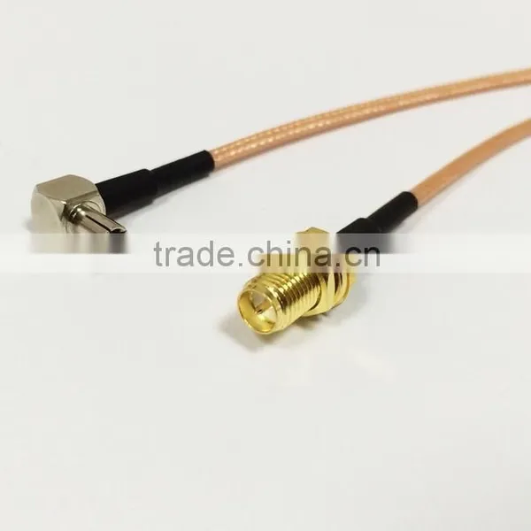 50CM Pigtail Coaxial Jumper Cable RG316 Extension Cord 20inch TS9 Male Right Angle to RP SMA Female RF Adapter Connector photo-2