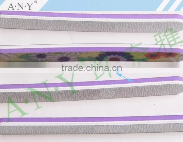 Nail Art Care Rough Sand Wite Paper Plus Sponge Oval Nail File 100/180 Grit photo-5