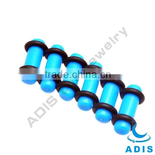 Wholesale Fashion Solid Color Piercing Jewelry Acrylic 00 Gauge Ear Plugs photo-6