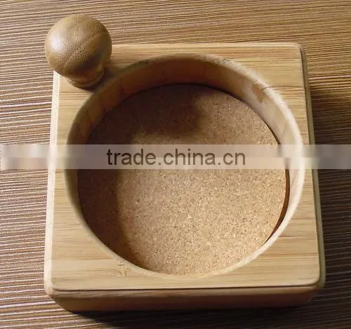 Bamboo Wine Plate for Wine Glass and Snack photo-2