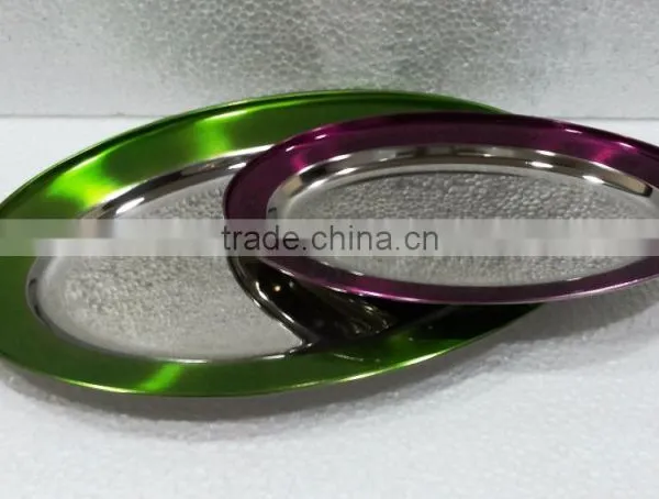 Stainless Steel Oval Tray New