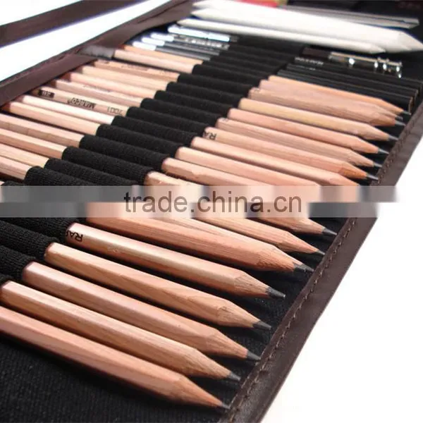Sketch Pencils Eraser Charcoal Pencil Extender Paper Pen Drawing Set With Bag Art Supply Tool photo-2