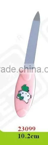 Cute Pattern Stainless Steel Nail File With Plastic Handle