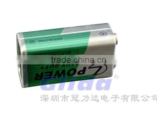 6F22 9V Carbon Zinc Manganese Dry Battery