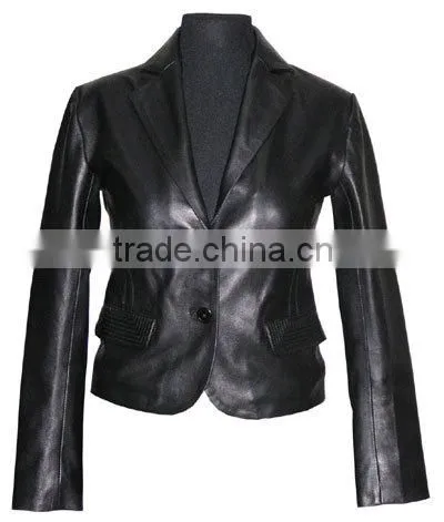 Ladies Leather Fashion Jacket/women Leather Fashion Jacket