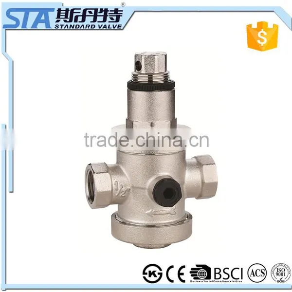 ART.5065 Made in China Nickel Plated Forged Adjustable Forged Brass Air Steam Water Pressure Reducing Valve Price for Water
