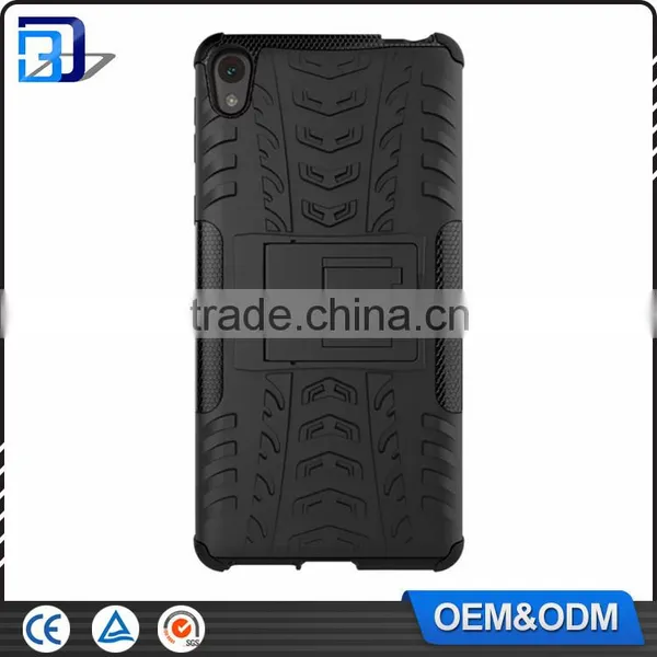 Mobile Phone Accessories 2 in 1 Dual Slim Armor TPU + PC Kickstand Case For Sony Xperia E5 Rugged Cover Amazon Best Sell photo-2