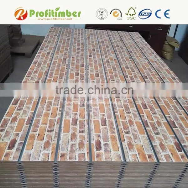 PVC Laminated MDF Grooved Board Aluminum Slatwall Panel photo-6