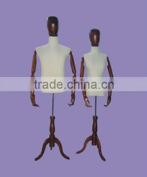 Male Dress Form Mannequin With Wooden Arms and Base photo-4