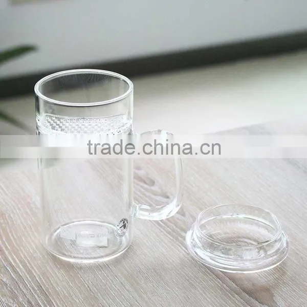 Patented Design Heat Resistant Glass Teacup With Honeycomb Filter Strainer Handmade Glass Tea Cup 300ml photo-2