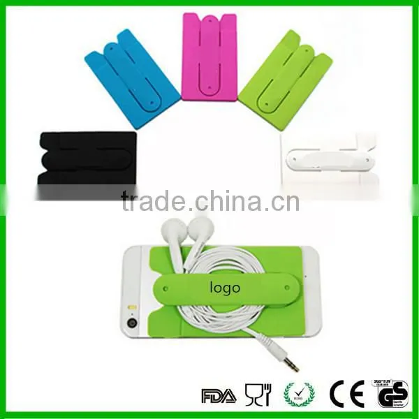 China Wholesale Sticker Silicone Mobile Phone Card Holder Pocket photo-3