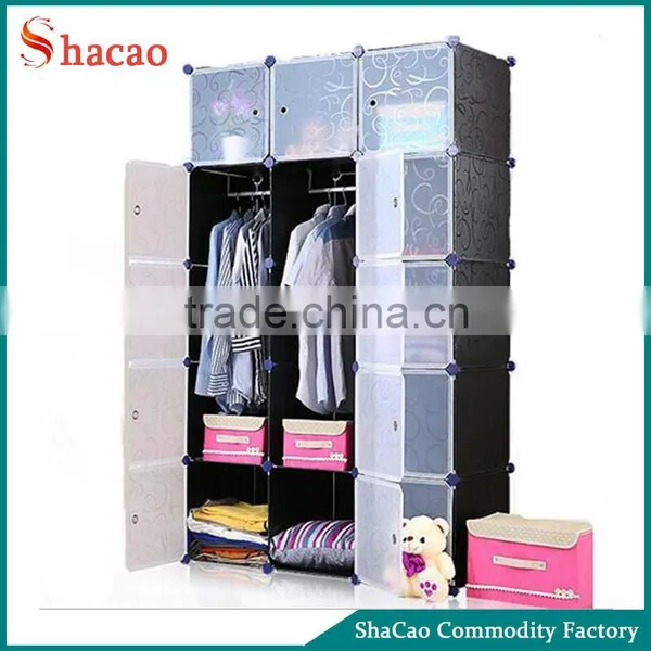 DIY Cubes Storage Wardrobe Plastic Cabinets