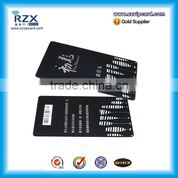 New Cut Out Black Metal Card Stainless Steel Metal Business Card