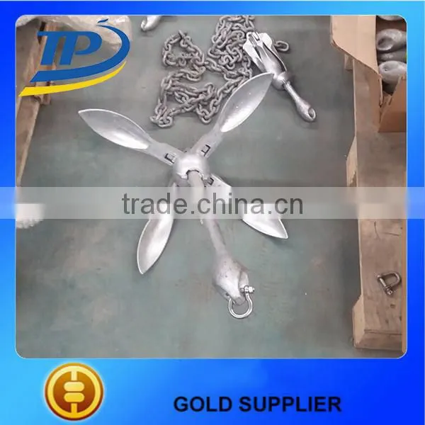 Marine ss Boat Anchor Grapnel Folding Boat Anchor Marine Steel Grapnel Anchor photo-4