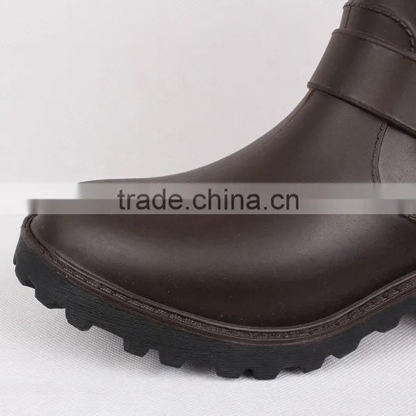 Custom Made Varies Cheap Waterproof Glossy or Matte Women PVC Wellington Rain Boot With Buckle photo-5