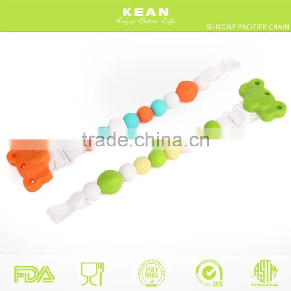 New Design Baby Pacifier Chain Make From Food Grade Silicone photo-3